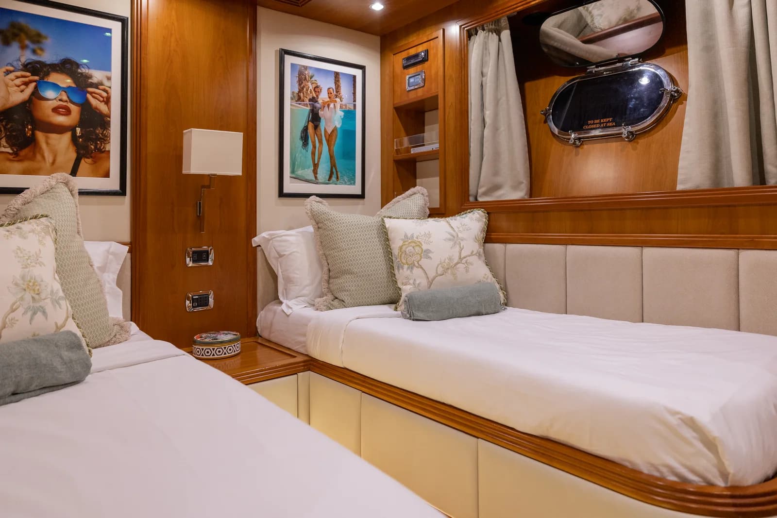The ESSOESS luxury boat anchored in a turquoise cove near Palma de Mallorca
