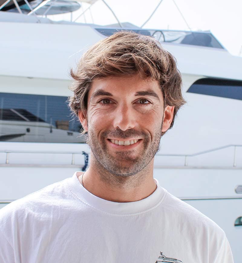 Captain Alfonso Roldán Ibáñez aboard ESSOESS in Palma de Mallorca